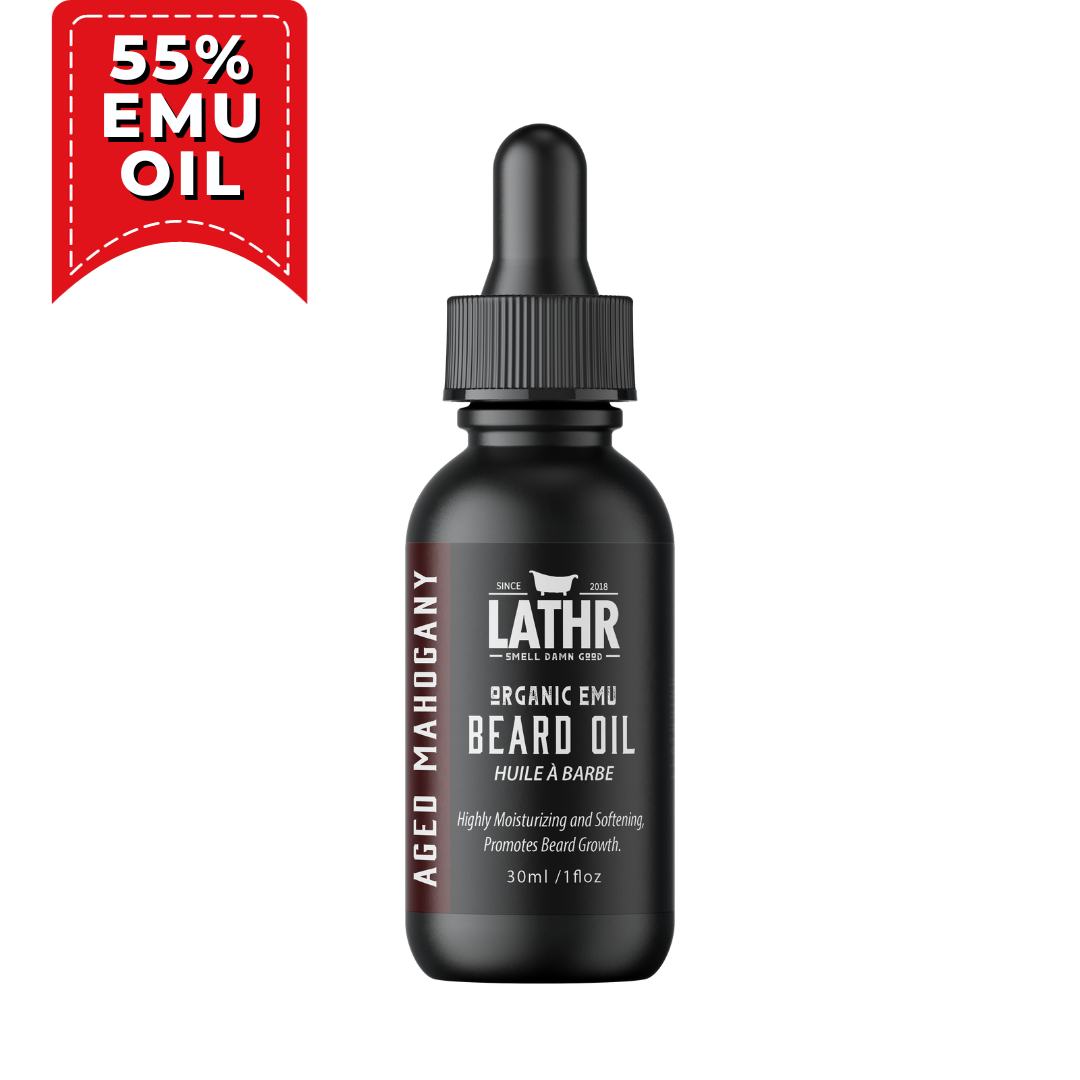 Emu Beard Oil - Aged Mahogany LATHR