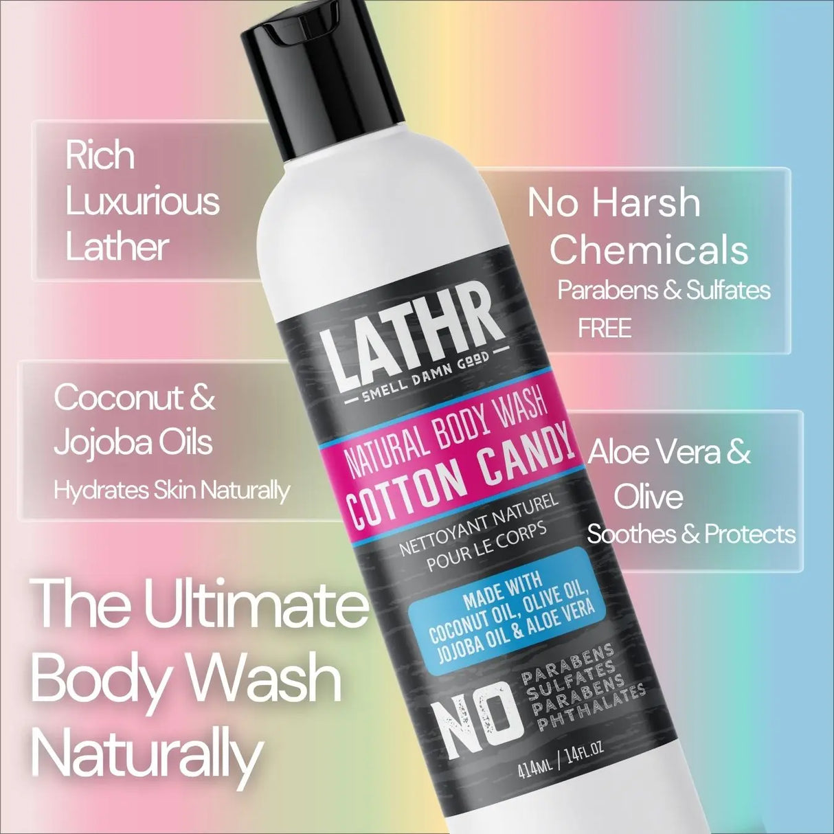 Cotton Candy Body Wash LATHR Made In Canada